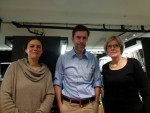 Carla Aubry, Präsidentin RB; Peter Stamm; Brigitte Conrad, Vorstandsmitglied VHSM